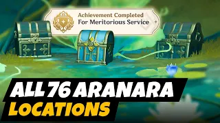 Sumeru Hidden Achievement : For Meritorious Service | 76 Aranara Location | Genshin impact 3.0