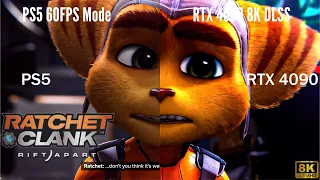 27 Minutes of RTX 4090 8K Ratchet and Clank:Rift Apart PC Gameplay and PS5 vs PC Split Comparison