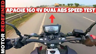 Finally 2024 TVS Apache RTR 160 4V Dual ABS Top Speed Test, All Gear Top Speed & Minimum Speed Test.