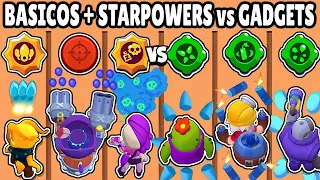 GADGETS vs BASICOS + STAR POWERS | CUAL ES MEJOR HABILIDAD? | OLIMPIADAS de BRAWL STARS