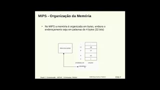 Arquitetura e Organizacao de Computadores - Aula 04, Parte1 - Arquitetura MIPS - Intruções R e I