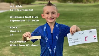 Rock shoots a 31 at U.S. Kids Golf Tournament at Wildhorse Golf Club