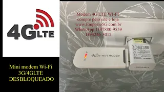Mini modem 3G/4G LTE configuração pelo Celular