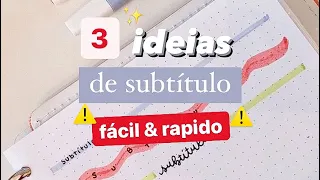 3 IDEIAS DE SUBTÍTULO | fácil & rapido #shorts