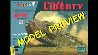 Kartonmodell/Cardboardmodel - Panzer/Tank Mark VIII - Model Preview #papercraft