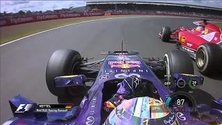 F1 2014 Vettel vs Alonso Long Battle Race Onboard - British Grand Prix | With Telemetry
