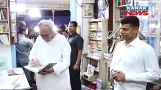 Odisha CM Naveen Patnaik At Book Store In Master Canteen, Bhubaneswar