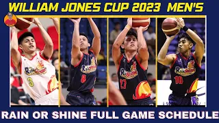 RAIN OR SHINE ELASTOPAINTERS FULL GAME SCHEDULE WILLIAM JONES CUP 2023 AUGUST 12-20,2023|Go GongTv