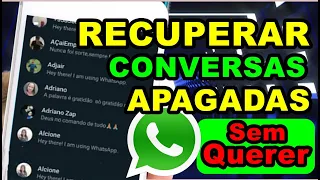 Recuperar Conversas Apagadas do Whatsapp{No ANDROID OU IOS}Sem precisar baixar APP