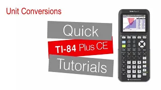 Unit Conversions | TI-84 Plus CE | Getting Started Series - Calculator Home Screen