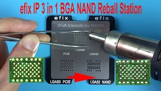 efix IP 3 in 1 NAND BGA Reballing Stations Stencils for iPhone iPad Chip IC Flash Fix Repair Tools