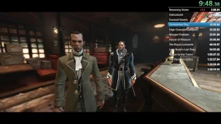 Dishonored 100% (Yes) speedrun 1:23:46.75 (Previous WR/Previous PB)
