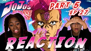 JBA: Golden Wind Part 5 Ep 27 - "King Crimson vs. Metallica" REACTION!!