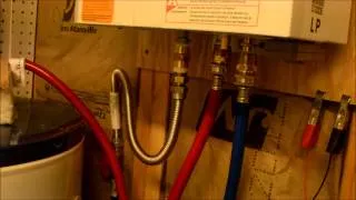 Eccotemp L10 tankless water heater instillation in off grid cabin