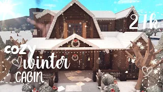 cozy winter / Christmas cabin  27k - part 1, exterior -  || Roblox , Bloxburg ||