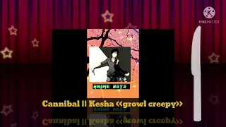Cannibal ~ Kesha || (growl creepy)