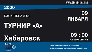 Баскетбол 3х3. Лига Про. Турнир А. 9 января 2020 г.