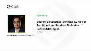 Search, Elevated: a Technical Survey of Traditional and Modern FileMaker Search Strategies [INT21]