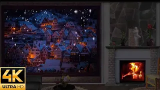 Christmas Fireplace Soothing Virtual 4K UHD /60 FPS/ Рождественский Камин в вашем доме успокаивающий