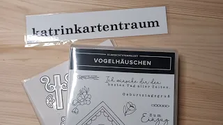 Mittelsteg-Karte, Vogelhäuschen, Stampin up