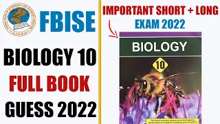 Biology 10 SSC-2 Full Book Guess |Federal Board