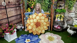 Plow & Hearth Floral Shaped Throw Rug on QVC