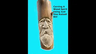 Carve A Wood Spirit Using Only One Bit