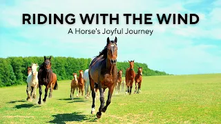 Riding with the Wind: A Horse's Joyful Journey 4K 🐎 (Calm music)