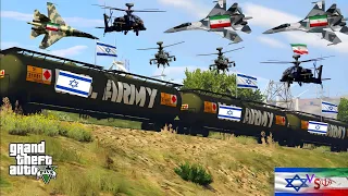 Irani Fighter Jets and War Helicopters Attack on Israeli Military Tanks and Destroyed it - GTA v