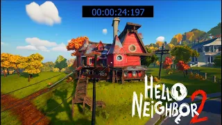 Hello Neighbor 2 Beta [Former World Record] [24 SECONDS SPEEDRUN]