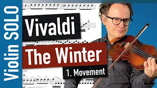 A. Vivaldi - Winter 1. Movement - The Four Seasons VIOLIN SOLO | violin sheet music | piano accomp.