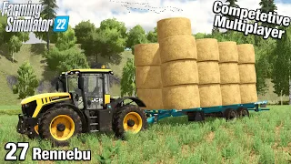 HAULING STRAW WITH THE NEW FASTRAC Rennebu Competitive Multiplayer FS22 Ep 27