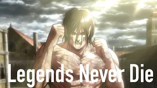 Attack On Titan Season 1 AMV - Legends Never Die (Eren)