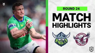 Canberra Raiders v Manly Warringah Sea Eagles | Match Highlights | Round 24, 2022 | NRL