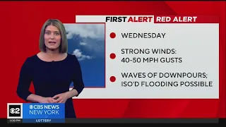 First Alert Weather 1 p.m. update: Red Alert for strong winds this afternoon