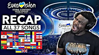 AMERICAN REACTS TO Eurovision Official Roundup: All 37 Songs Of Eurovision 2023