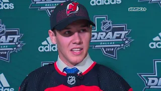 Ty Smith Reacts After Being Drafted by Devils | New Jersey Devils | MSG Networks