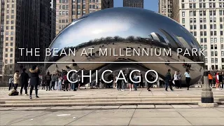 [4K] Downtown Chicago, IL US - The Bean - Cloud Gate at Millennium Park - Ambience of City Sounds