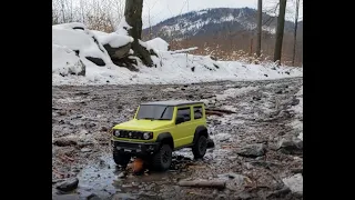 XIAOMI Suzuki Jimny RC 1/16 4WD Off Road in mountains TEST Rocks/Mud/Snow