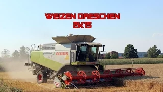 Weizen Dreschen 2k15 ► Claas Lexion 600 & Case Puma 225 *Sound*