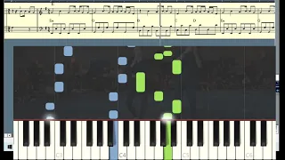 False confidence Synthesia video + piano score with fingering and chords