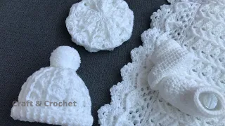 Easy crochet baby hat/craft & crochet hat 606