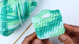 How to crochet mini bag for beginners