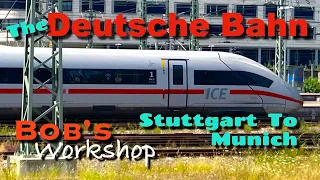 Deutsche Bahn ICE Inter-City Express Train from Stuttgart to Munich German Railways