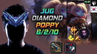 Poppy Jungle Build Sundered Sky Conqueror - LOL KR Diamond Patch 14.10