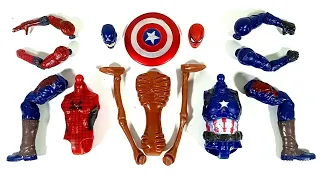 Merakit Mainan Spider-Man Vs Captain America dan Siren Head Avengers Superhero Toys