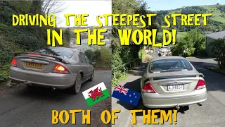 The only car to drive The World's Steepest Street, on both sides of the world?