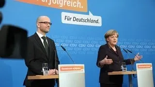 Angela Merkel stellt zukünftige Regierungsmitglieder vor