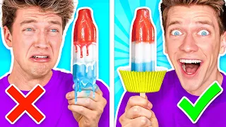 TRYING 1,000 LIFE HACKS IN 24 HOURS!! Breaking Rules, Facing Fears Blindfolded & Dates vs Pranks