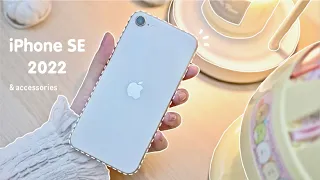 New iPhone se 2022 unboxing  ☁️ aesthetic setup | accessories